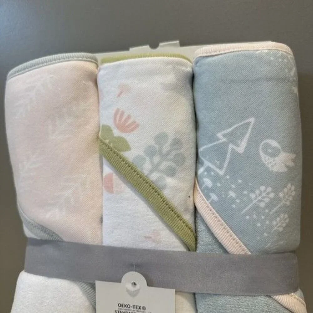Cloud Island 3- Pack Infant hooded Towles